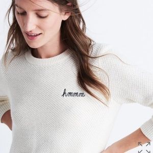 Madewell Backroad Button-Back Embroidered Sweater